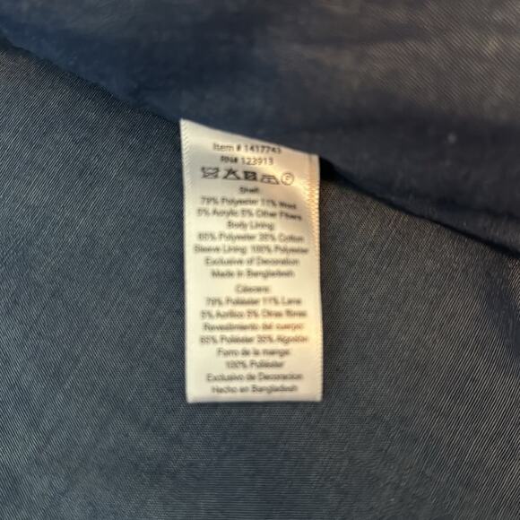 Jachs Gray Wool Black Button Down Jacket Men's Small - Picture 5 of 8